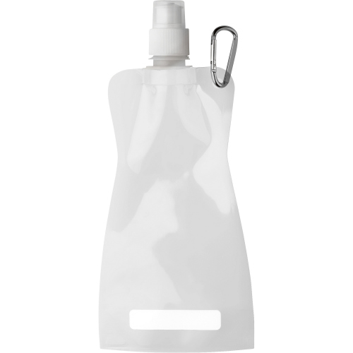 Składana butelka 420 ml z karabińczykiem biały V6503-02 