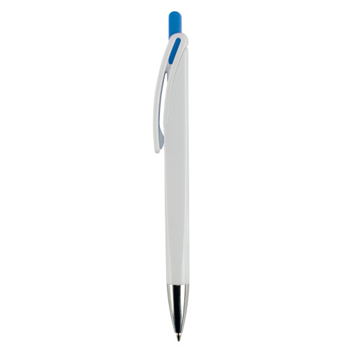Długopis RIva w mocnym kolorze Biały / niebieski LT80835-N0111 (2)