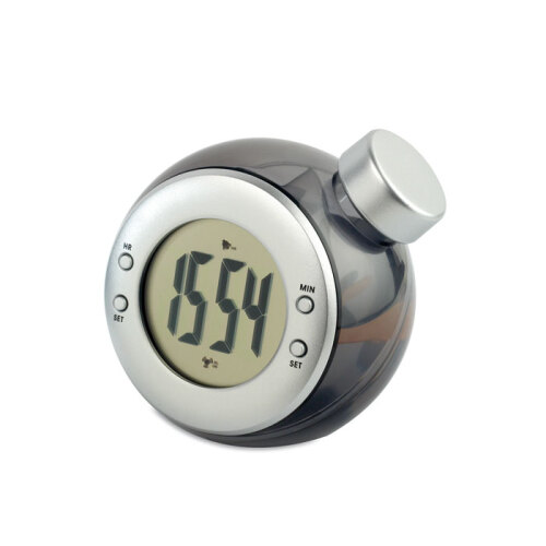 Wodny zegar biurkowy srebrny mat IT3828-16 (3)