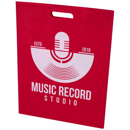 EcoSeal torba na zakupy o pojemności 5 l z włókniny z recyklingu z certyfikatem GRS Czerwony 13010321 (1)