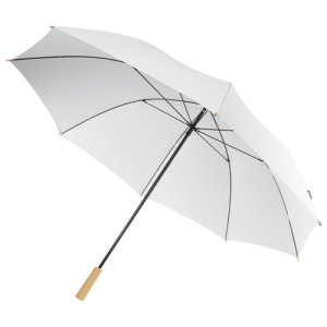 Wiatroodporny parasol golfowy 76 cm z PET z recyklingu Romee Biały