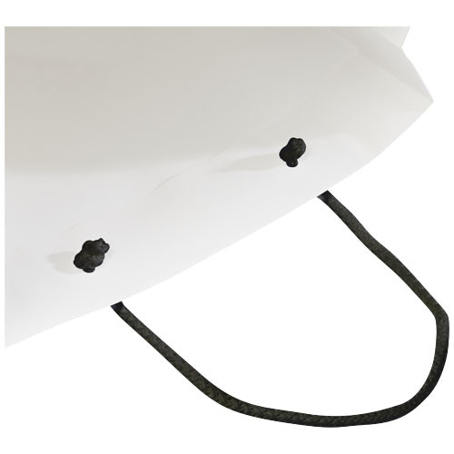 Ręcznie robiona torba z papieru integra z plastikowymi uchwytami – 24 x 9 x 36 cm Biały 1ZB01090 (5)