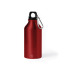 Butelka sportowa 400 ml z aluminium z recyklingu, z karabińczykiem Czerwony V1065-05  thumbnail
