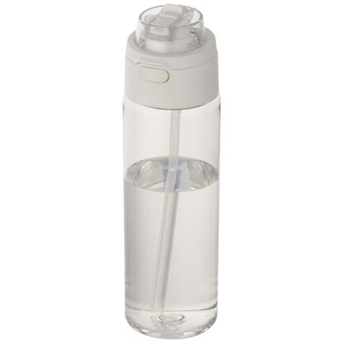 Bidon na wodę Theron o pojemności 700 ml, wykonany z tworzywa sztucznego pochodzącego z recyklingu (RCS), z pokrywką o podwój Przezroczysty klarowny 10095001 