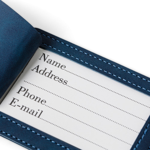 Etui do paszportu, zawieszka do bagażu Niebieski VB183-11 (9)