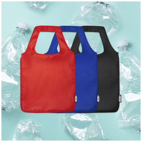 Duża torba Ash z plastku PET z recyklingu i certyfikatem GRS Czarny 12061490 (10)