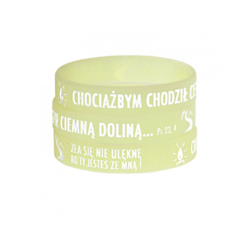Opaska silikonowa fluorescencyjna + nadruk 1 kolor Fluorescencyjny WE-GO11-05 