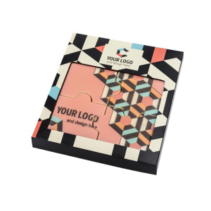 Zestaw czekoladek z nadrukiem Puzzle 4 sztuki