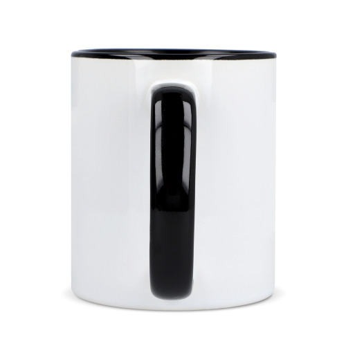 Kubek subli Oslo kolorowy w środku i uchwycie 300ml Biały / czarny LT51164-N0102 (3)
