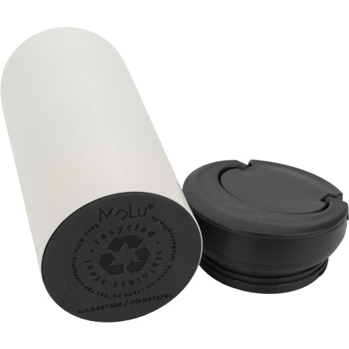 Kubek termiczny z recyklingu PONTA GROSSA MoLu 450 ml Biały 481306 (6)