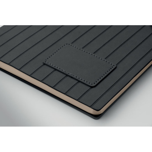 Notatnik A5 z dymionego PU Czarny MO2663-03 (2)