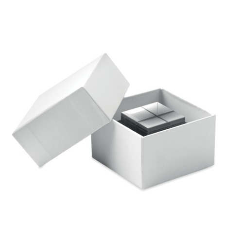 Szklana satuetka sześcian Przezroczysty MO2656-22 (2)