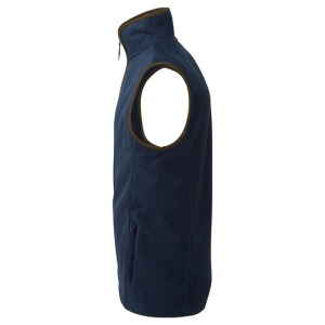 Bezrękawnik Męski Polarowy - Navy (ca. Pantone 533C) & Brown (ca. Pantone 4975C)