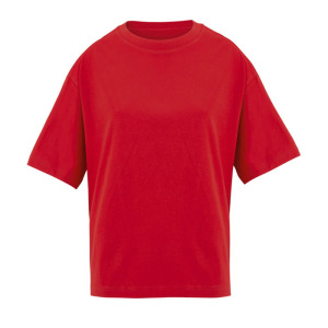 BOXY WOMEN T-SHIRT OVERSIZE Bright Rojo