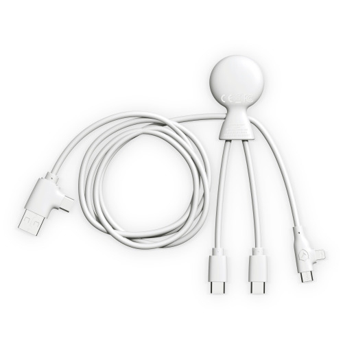 Xoopar Mr. Bio Long Multi Cable USB-C 1 metr  Biały LT41032-N0001 (3)