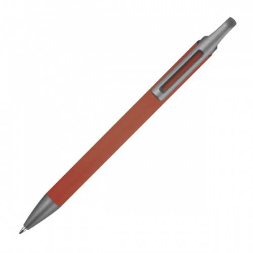 Długopis z aluminium z recyklingu, półżelowy KAROLINE Bordowy 1444002 (3)