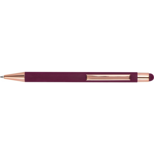Długopis metalowy touch pen soft touch MIRAMAR Bordowy 432802 (3)
