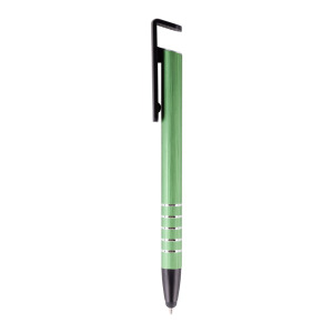 Długopis, touch pen, stojak na telefon zielony