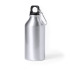 Butelka sportowa 400 ml z aluminium z recyklingu, z karabińczykiem srebrny V1065-32  thumbnail