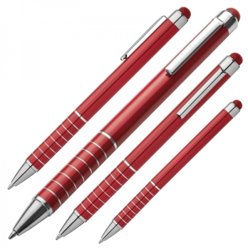 Długopis metalowy touch pen LUEBO czerwony 041805 (1)