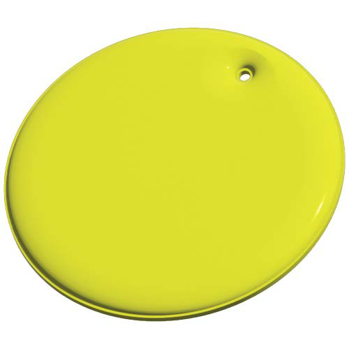 Okrągła, lekka, odblaskowa zawieszka RFX™ H-16 z PVC, średnia Neonowy żółty 1PR12913 (2)