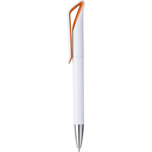 Geometryczny długopis przekręcany pomarańczowy V1760-07 