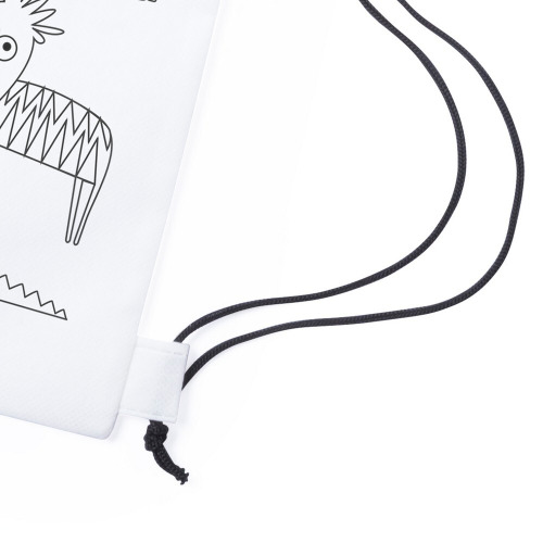 Worek ze sznurkiem do kolorowania, kredki Biały V7871/A-02 (1)