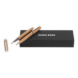 Zestaw upominkowy HUGO BOSS długopis i pióro kulkowe - HSN2544Z + HSN2545Z Beżowy