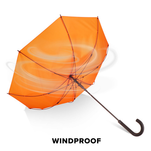 Verdure 190T Pongee 23" Wiatroodporny parasol z uchwytem, automatyczny Pomarańczowy LT97119-N0026 (3)