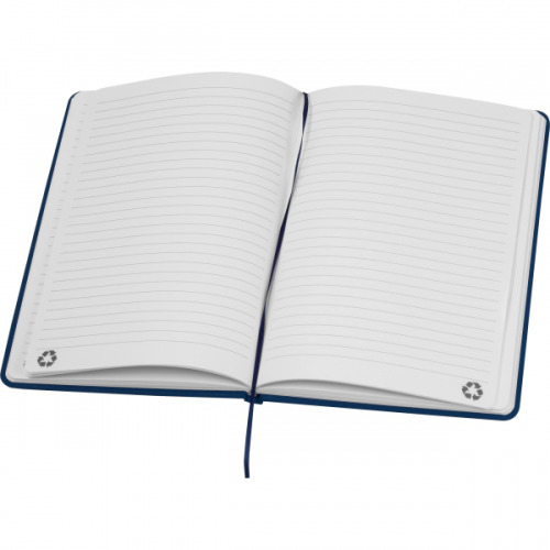 Notatnik A5 w linie z materiałów z recyklingu DOMINIK Granatowy 2526144 (2)