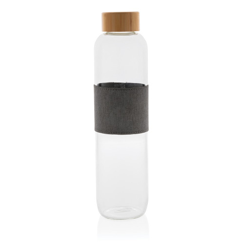 Szklana butelka 750 ml Impact w pokrowcu neutralny, szary P436.770 (1)