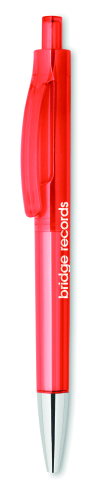 Przyciskany długopis przezroczysty czerwony MO8813-25 (2)