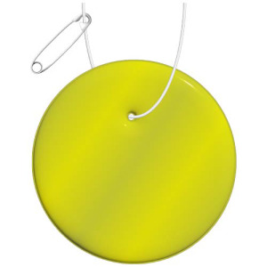 Okrągła, lekka, odblaskowa zawieszka RFX™ H-16 z PVC Neonowy żółty