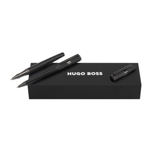 Zestaw upominkowy Hugo Boss długopis i pióro kulkowe HSV4724A + HSV4725A Czarny HPBR472A 