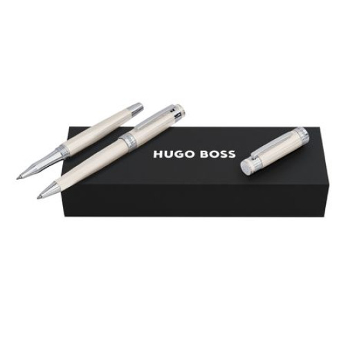 Zestaw upominkowy Hugo Boss długopis i pióro kulkowe HSY5984C + HSY5985C Srebrny HPBR598C 