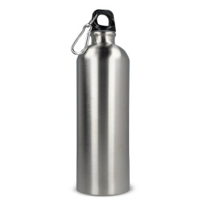 Jednościenna butelka R-SS z karabińczykiem 750ml Srebrny