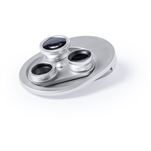 Obiektywy do telefonu, makro, rybie oko, szeroki kąt, cpl Srebrny V3834-32 