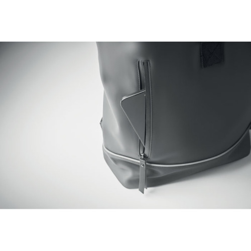 Plecak na laptopa 15" rolltop PU Kamienny Szary MO2581-15 (2)