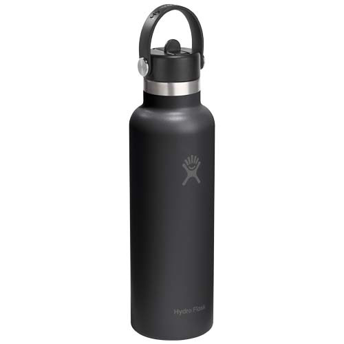Butelka na wodę Hydro Flask Standard Mouth, pojemność 621 ml, izolowana, ze stali nierdzewnej Czarny 10099090 