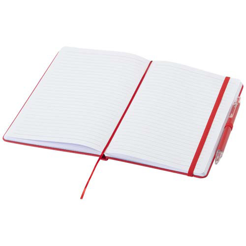Zestaw Spectrum: długopis i notes A5 wykonany z materiałów z recyklingu Czerwony 10740221 (4)
