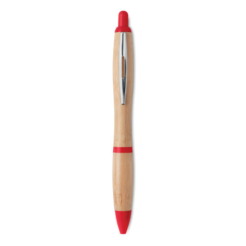 Długopis z bambusa czerwony MO9485-05 (2)
