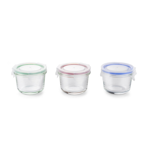 Zestaw słoiczków szklanych PESTO 3 x 120 ml Przezroczysty 16529 (1)