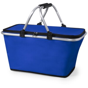Koszyk poliestrowy, składany, torba termoizolacyjna niebieski