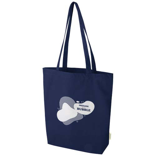 Odisha organiczna torba na zakupy z szerokim dnem z certyfikatem OCS o gramaturze 180 g/m², 11 l  Granatowy 12078255 (1)