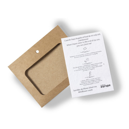 Identyfikator z nasionami dzikich kwiatów Neutralny V0269-00 (2)