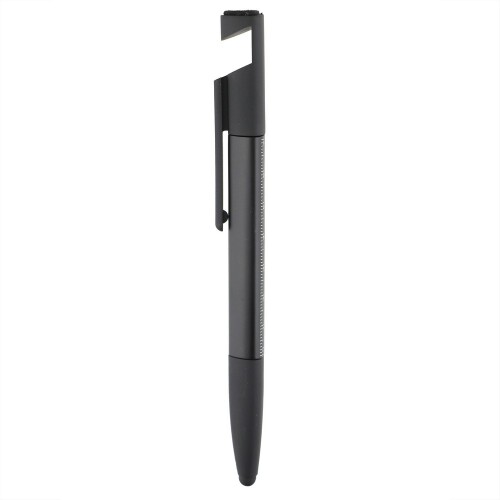 Długopis wielofunkcyjny, czyścik do ekranu, linijka, stojak na telefon, touch pen, śrubokręty czarny V1849-03 (1)