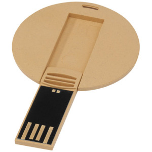 Okrągła pamięć USB z materiałów biodegradowalnych