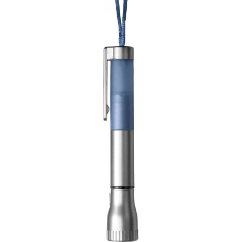 Latarka, długopis na sznurku niebieski V5538-11 (1)