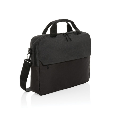 Torba na laptopa 15,6" AWARE™ Kazu, poliester z recyklingu Czarny P732.171 