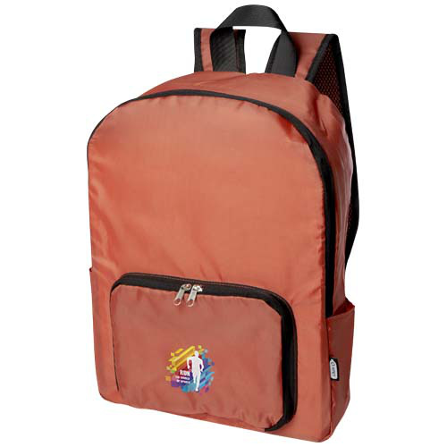 Składany plecak EcoFold z materiału RPET, o pojemności 15 l Brick 13009032 (1)